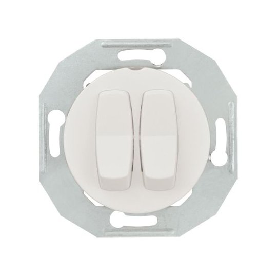Schneider Electric Renvoa WDE011026 Vipukytkin ilman kehystä, valkoinen Kaksoisporrastus