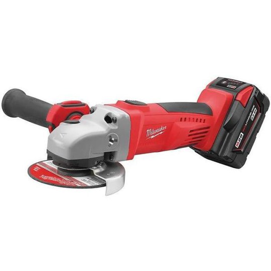 Milwaukee HD28 AG125-502X Kulmahiomakone sis. akun ja laturin