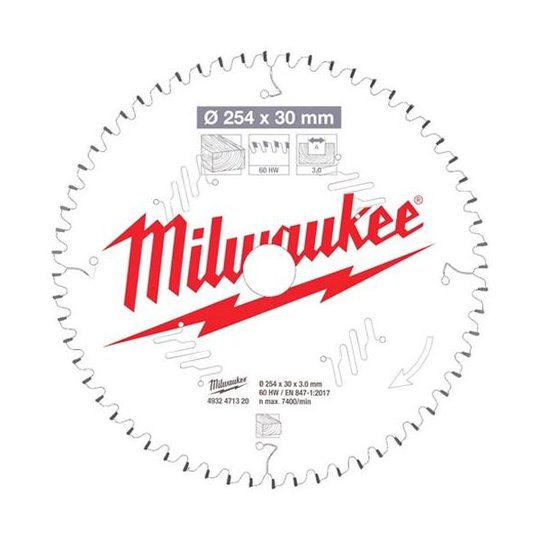 Milwaukee CSB MS W Sahanterä 254x3x30 mm, 60T