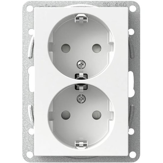 Schneider Electric Exxact WDE002184 Seinäpistorasia maadoitettu, 2-osainen, matala