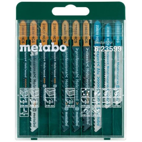 Metabo 623599000 Pistosahanteräsarja 10-osainen
