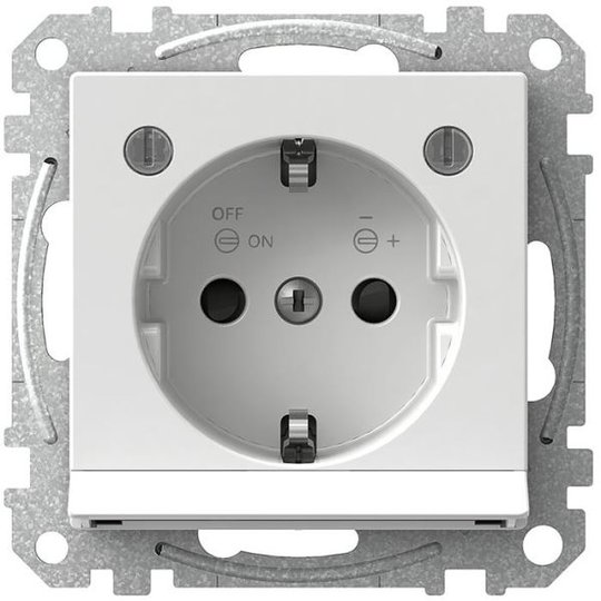 Schneider Electric Exxact WDE002333 Seinäpistorasia yövalolla, maadoitettu, 1-osainen