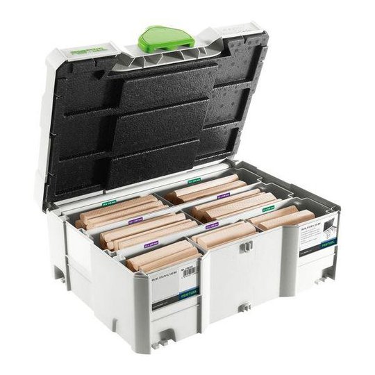 Festool DS/XL D12/D14 BU DOMINO Laukkujärjestelmä pyökkiä, 128 kpl