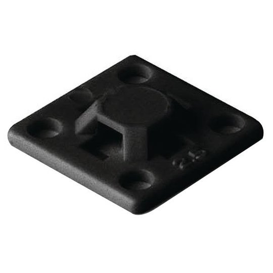 Hellermann Tyton MB2A Johdinsideankkuri ruuvi- ja tarrakiinnitys, 13 x 13 mm Musta, 50 kpl