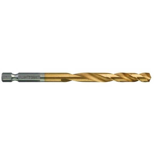 Milwaukee SHOCKWAVE Red Hex HSS-G TIN Metalliporanterä 1 kpl:n pakkaus 7 mm