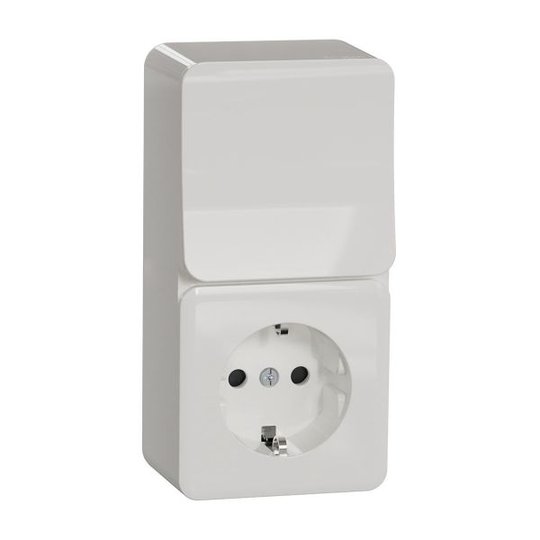 Schneider Electric Exxact Yhdistelmäkytkin kytkin + 1-suuntainen pistorasia porras/1-napainen