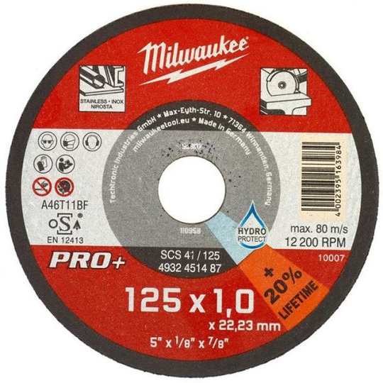Milwaukee SCS 41 PRO+ Katkaisulaikka 125x1 mm.