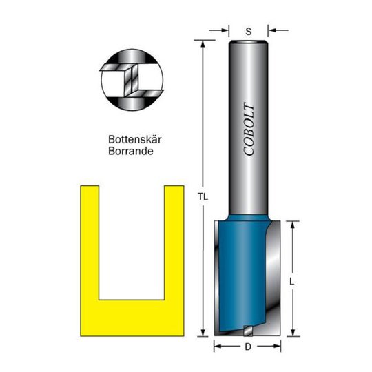 Cobolt 303-108 Urajyrsin D=8, L=30, TL=80