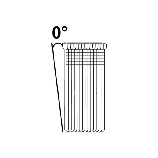 ESSVE F16 Dyckert 0°, valkoinen kanta, 2400 kpl:n pakkaus 1,6x38mm