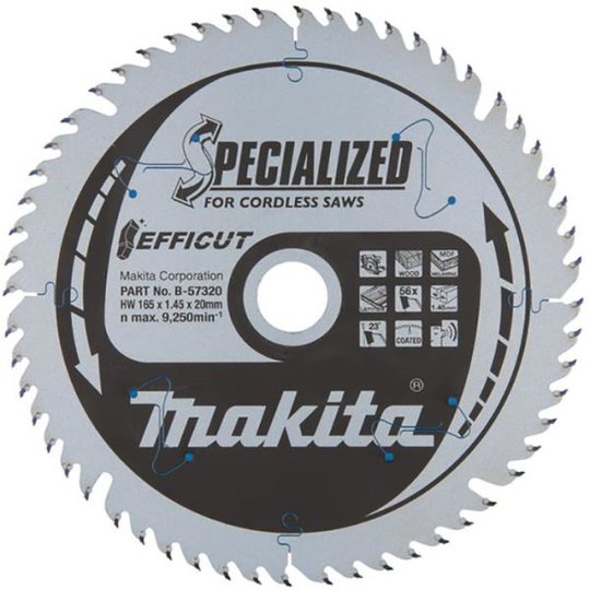 Makita B-57320 Pyörösahanterä Efficut, Ø 165 mm