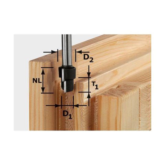 Festool HW D16,3/12,3/9,3 S12 Porrasjyrsinterä kara 12 mm