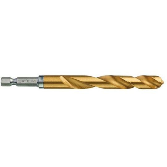 Milwaukee SHOCKWAVE Red Hex HSS-G TIN Metalliporanterä 1 kpl:n pakkaus 10,5 mm
