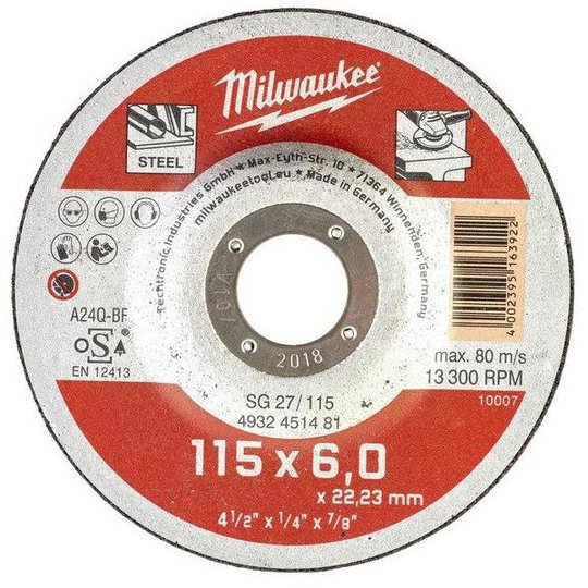 Milwaukee SG 27 Contractor Katkaisulaikka 115x6 mm.