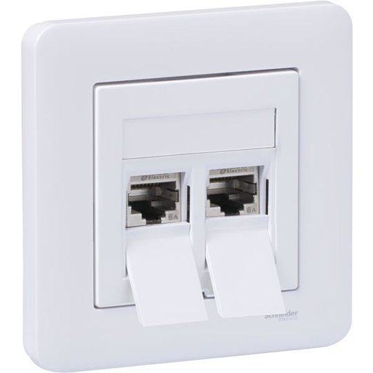 Schneider Electric WDE002437 Modulaarinen pistorasia täyspeitelevyllä Suora