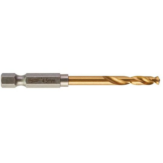 Milwaukee SHOCKWAVE Red Hex HSS-G TIN Metalliporanterä 1 kpl:n pakkaus 4,5 mm