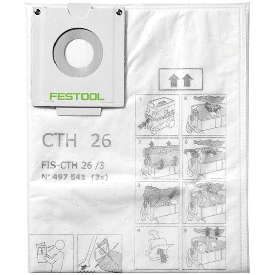Festool FIS-CTH 26/3 Turvapölypussi 3 kpl:n pakkaus