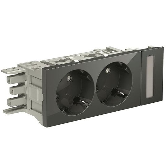 Schneider Electric INS62001 Seinäpistorasia 100 x 50 x 40 mm Tummanharmaa