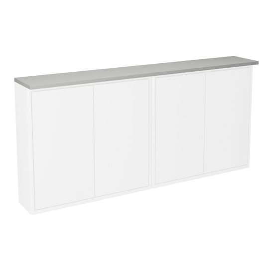 Gustavsberg Graphic Ylälevy kaapeille 120 x 16 cm, valaistuksella Harmaa