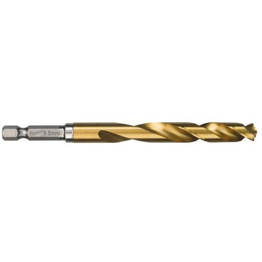 Milwaukee SHOCKWAVE Red Hex HSS-G TIN Metalliporanterä 1 kpl:n pakkaus 9,5 mm