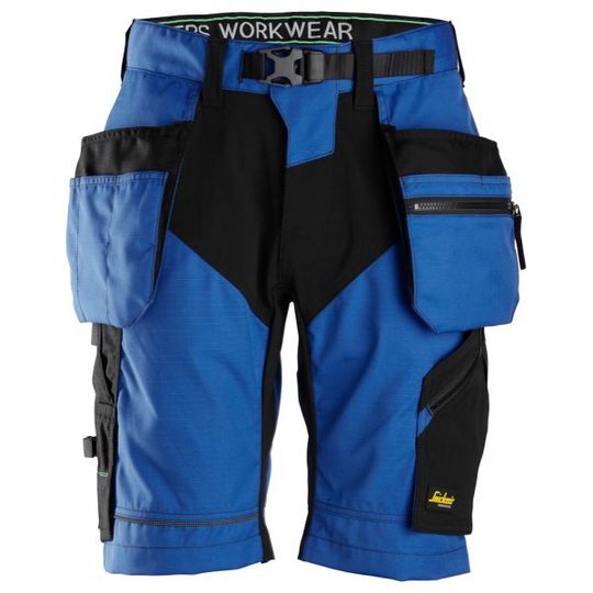 Snickers 6904 FlexiWork Shortsit kirkkaansininen/musta 44