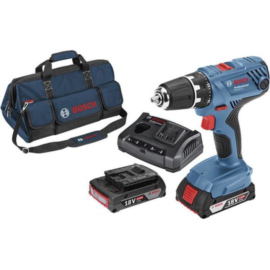 Bosch GSR 18V-21 Ruuvinväännin 2,0 Ah akuilla ja laturilla