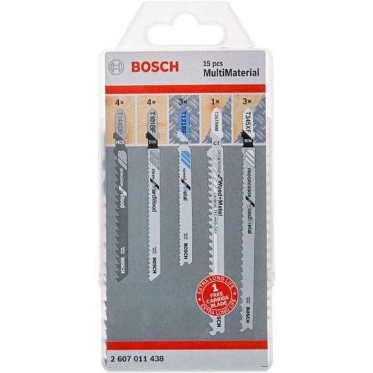Bosch 2607011438 Pistosahanteräsarja monitoimi, 15 kpl