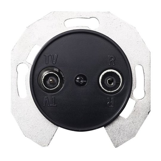 Schneider Electric WDE011741 Antennipistorasia 35 mm:n rasialle 6 dB, musta