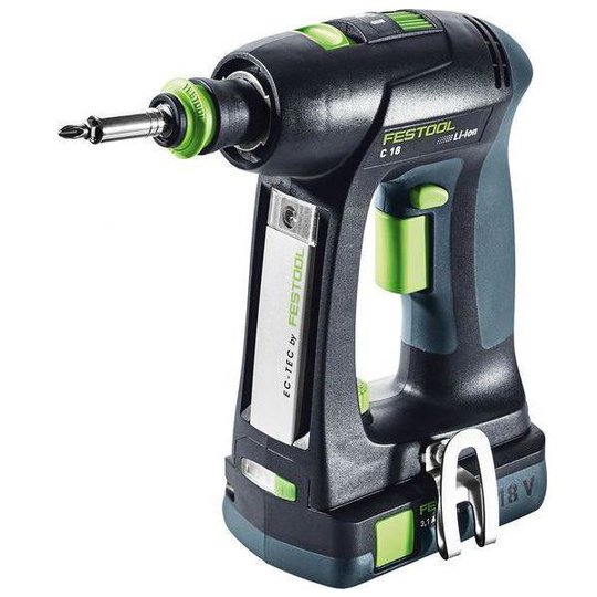 Festool C 18 C 3,1-Plus Ruuvinväännin sis. akut ja laturin