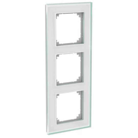 Schneider Electric WDE004037 Yhdistelmäkehys lasi, kiinteä, valkoinen 3-paikkainen