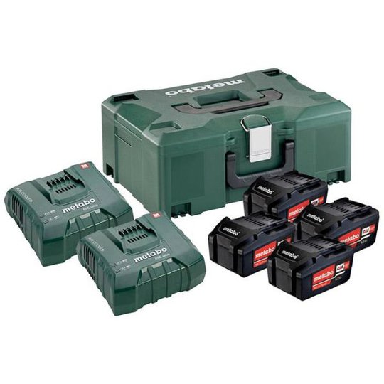 Metabo Bas-set Latauspaketti 4 kpl akkuja, 2 kpl latureita ja laukku