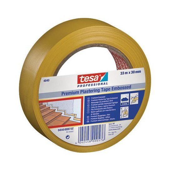 Tesa 4840 Rappausteippi 33 m x 50 mm, keltainen, erittäin vahva