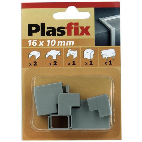 Plasfix 3420-7G Nivelet ja kulmakappaleet Plasfix-kaapelikanaviin, 16 x 10 mm Alumiini