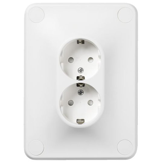 Schneider Electric WDE000925 Seinäpistorasia 2-osainen, upotettu, valkoinen