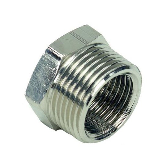 Ezze 3006075062 Metalliholkki sisä- ja ulkokierre G15 x G10 mm, nikkelipinnoitettu