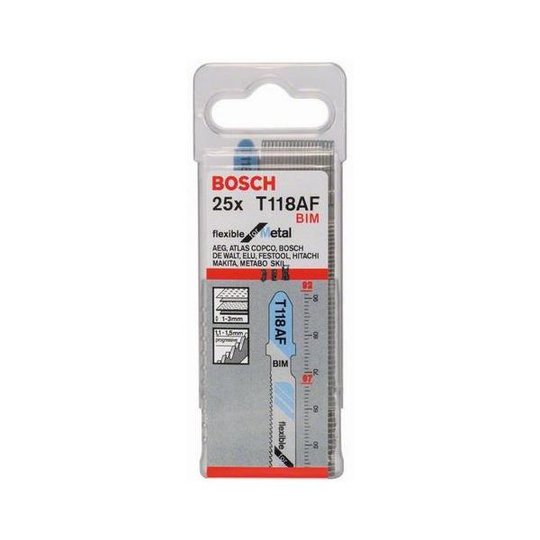 Bosch Fleksibel for metall Pistosahanterä 1-3mm:n pellit, 92 mm 25 kpl