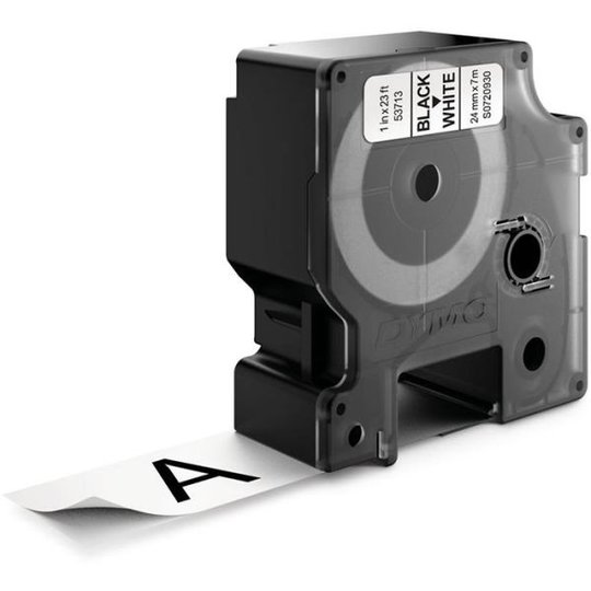 DYMO Standard D1 Teippi 24mm Musta teksti, valkoinen pohja
