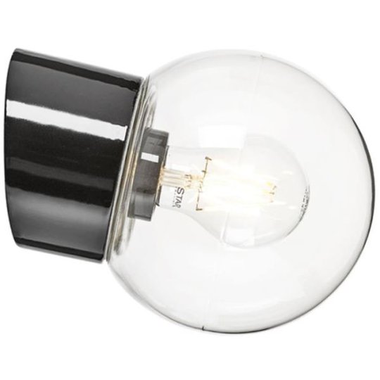 Ifö Electric 6044-510-16 Seinävalaisin kirkas, viisto, IP54 Musta