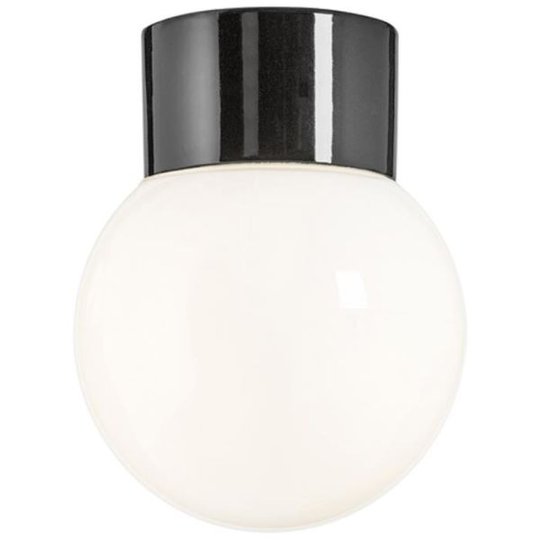 Ifö Electric Classic Glob Kattovalaisin kiiltävä, suora, IP54 Musta