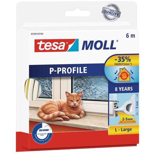 Tesa P-list 05390-00100-00 Kuminen tiivistenauha EPDM, 6 m, 9 mm x 5.5 mm