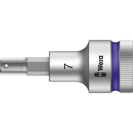 Wera 8740 C HF Kuusiokolohylsy 1/2" 7 mm, pituus 60 mm