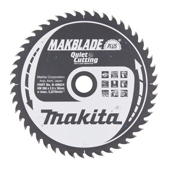 Makita B-09824 Sahanterä 260x30mm, 48T