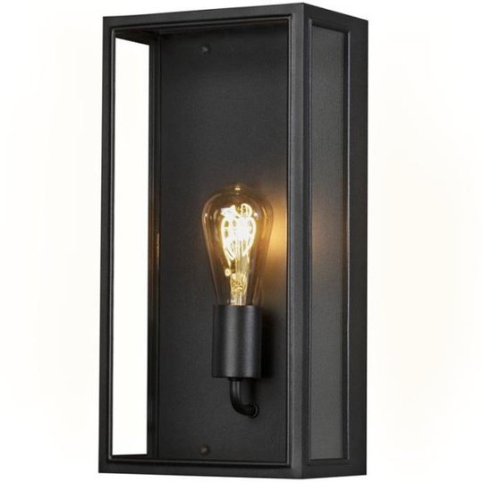 Konstsmide Carpi Seinävalaisin E27, 60 W, musta