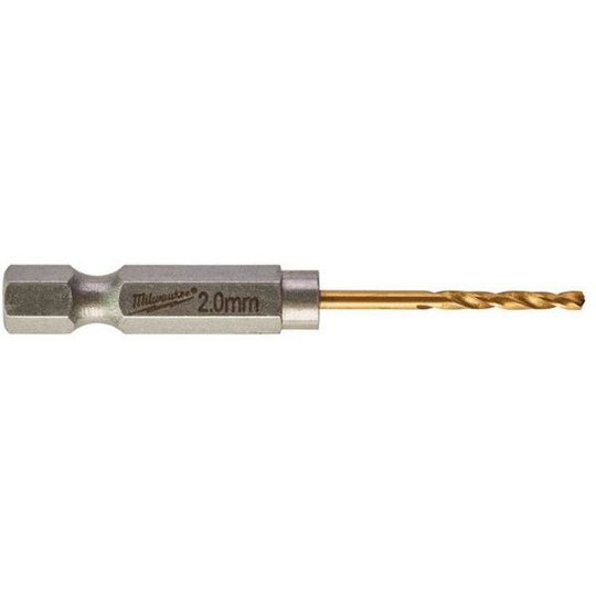 Milwaukee SHOCKWAVE Red Hex HSS-G TIN Metalliporanterä 2 kpl:n pakkaus 2 mm