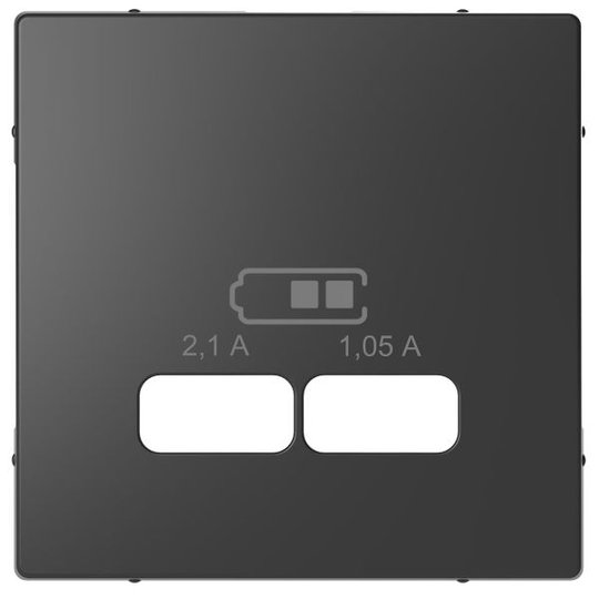 Schneider Electric MTN4367-6034 Keskiölevy 2xUSB Antrasiitti
