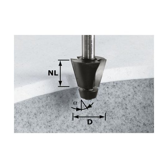 Festool HW D33,54/15° ss S12 Viisteytysjyrsin kara 12 mm