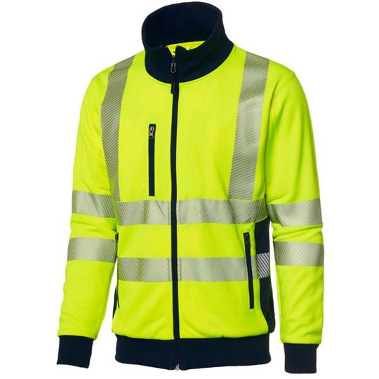 Top Swede 1529 Neulepaita huomioväri, keltainen, kokopitkä vetoketju Koko XS
