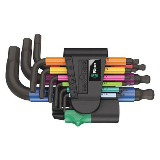 Wera 950/9 Hex-Plus Multicolour 2 Avainsarja kuusiokoloruuveille 9-osainen