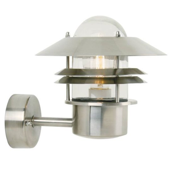 Nordlux BLOKHUS 25011034 Seinävalaisin E27, 60W, IP54 Ruostumaton