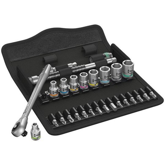 Wera Zyklop Metal 004017 Räikkäavainsarja 28 osaa, 1/4"