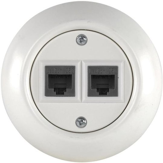 Schneider Electric Renova Data-/telerasia uppoasennus, 2x8-nap. valkoinen